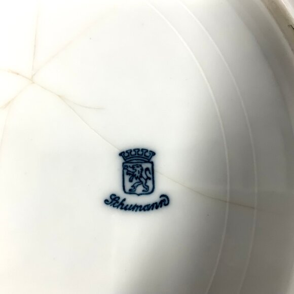 Ca 1920 Schumann Bavaria Dresden Plate Reticulated, Scalloped and Gold Leaf Edge - Picture 7 of 10